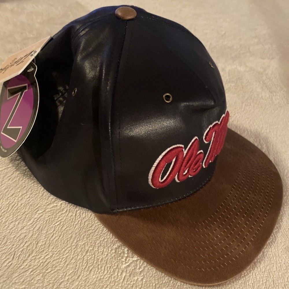 Ole Miss Rebels NCAA Zephyr Black & Brown Adjustable New with Tags